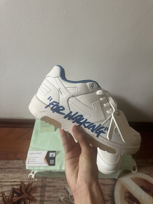 OFF-White Out Of Office "OOO" Low Tops For Walking White Dark Blue