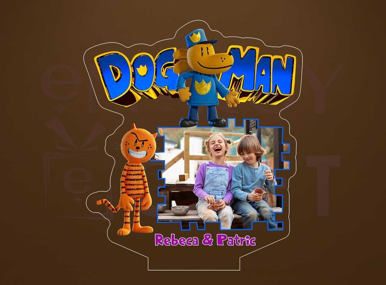 Lampa Led 3D Personalizata – Dog Man