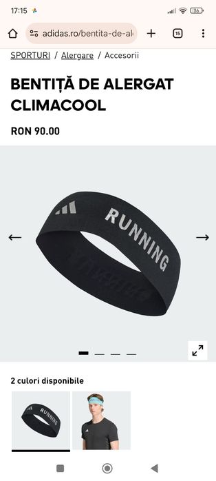 Bentiță alergare Adidas Climacool