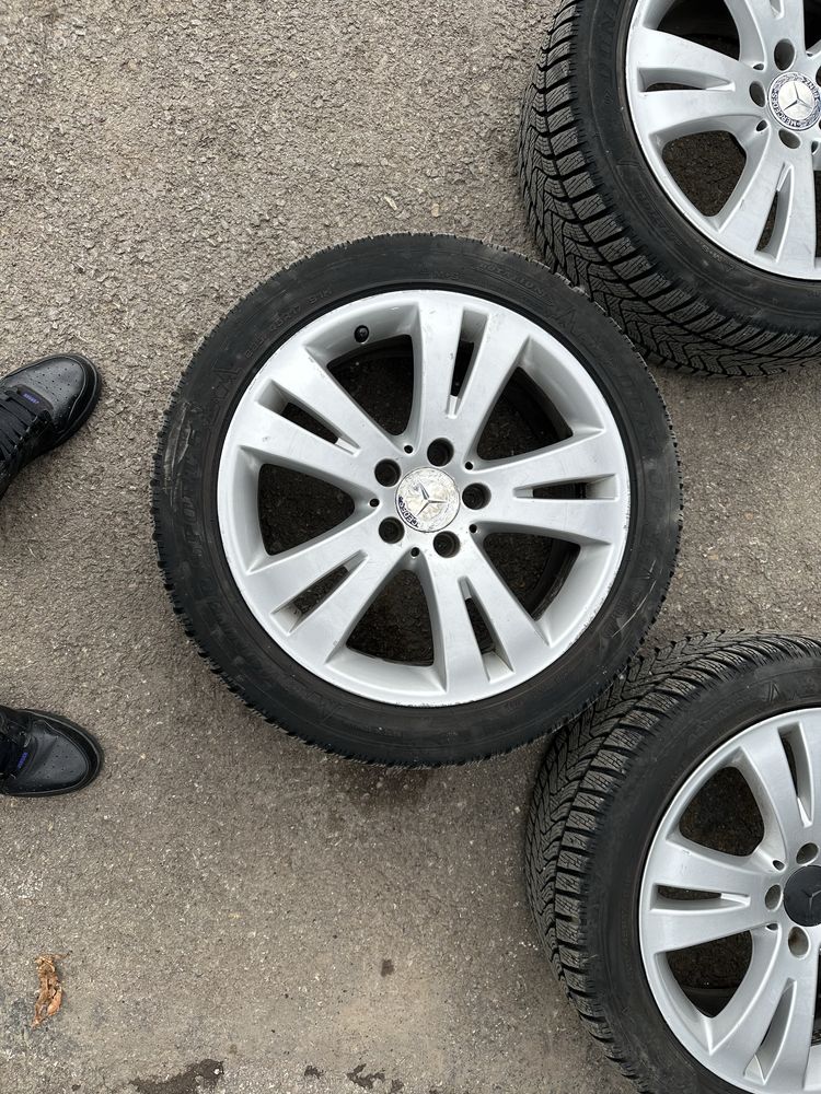 4 бр. Джанти  за Мерцедес с Гуми DUNLOP 225/45R17 91H WINTER SPORT 5