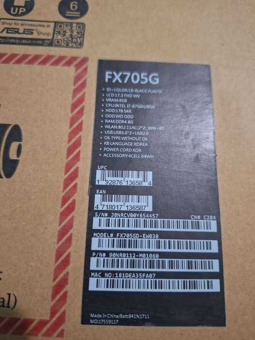 Сотилади 17,3" ASUS TUF GAMING  FX705GD, i7-8750