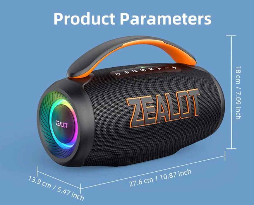 Boxa portabila bluetooth Zealot P12 60w,noua sigilata