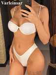 Costum baie C158 Alb Brazilian Push Up stil Vivien Vance MODEL NOU