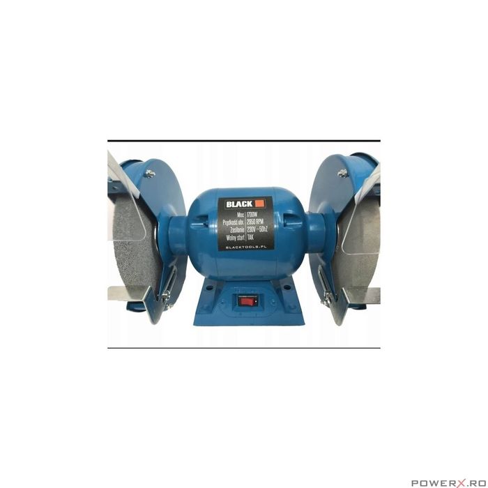 Polizor de banc cu 2 pietre 200 mm, 1700W, BLACK, 46502