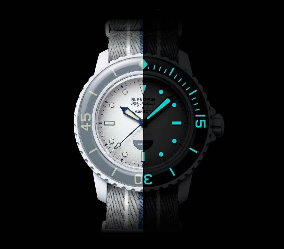 Оригинален часовник Swatch x Blancpain Antarctic Ocean (като нов)