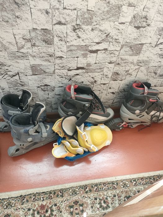 Коньки роликовые в хорошем состоянии 35 детский 41 взрослый  импортын