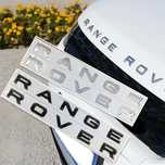 Emblema stema logo scris Range ROVER negru mat lucios Crom set