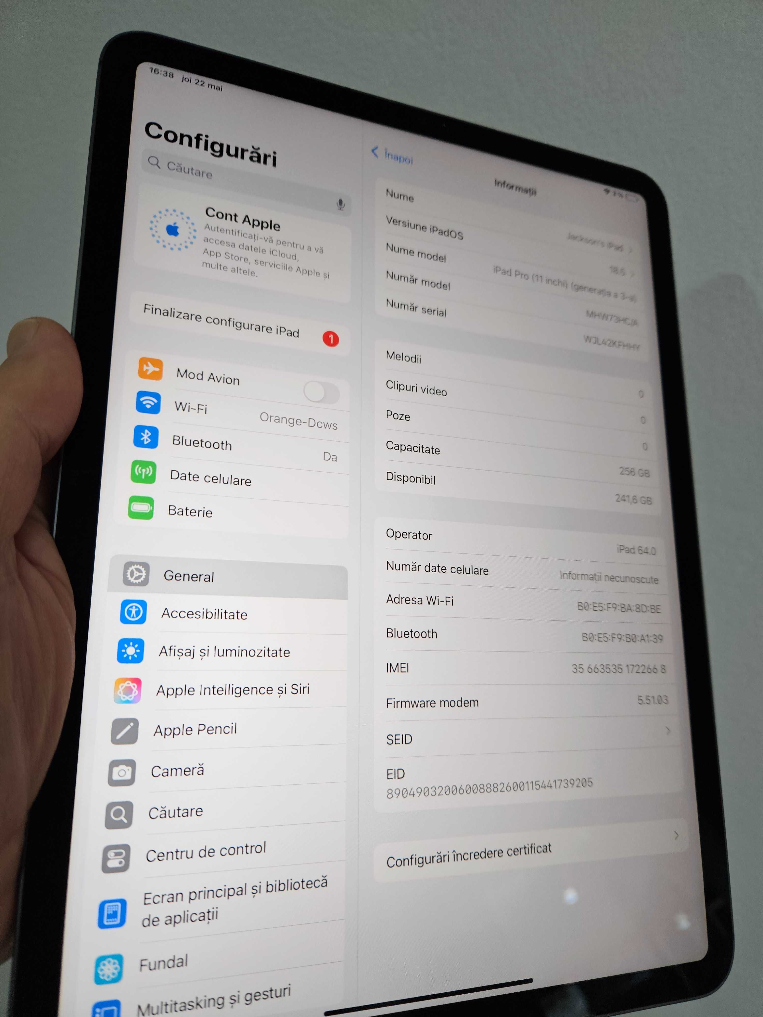 iPad Pro, 256 gb, Generatia 3, Sim, 5G, Garantie.