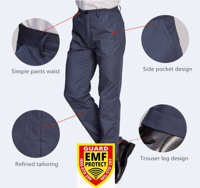AntiRF EMF EMR WiFi 5G Екраниран Панталон с EMP Електромагнитна Защита