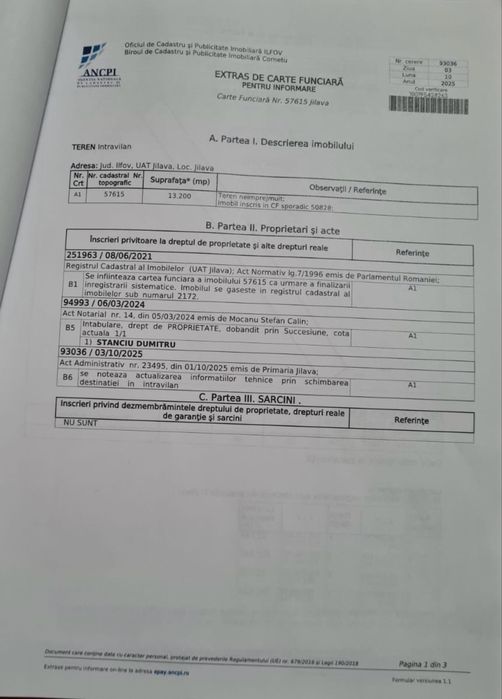 Teren de vânzare intravilan