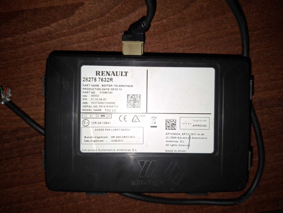 Modul telematic Renault TCU LC (Boîtier Télématique) 282757632R