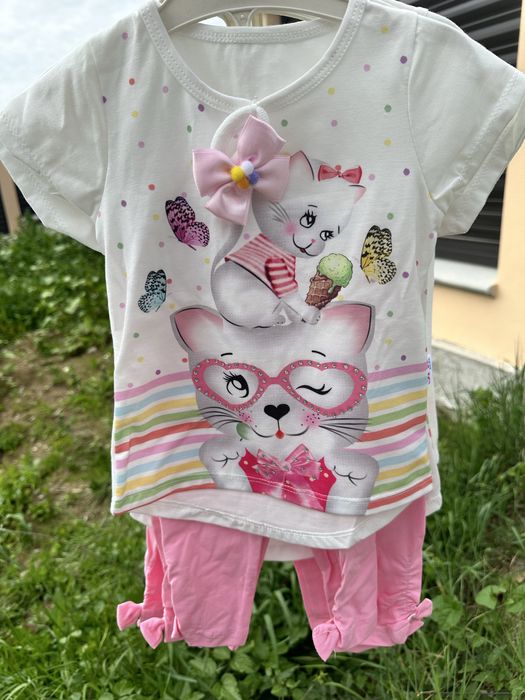 Tricou si colant fetite / compleu / costumas / nou