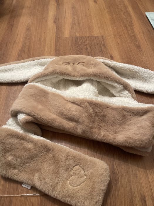 мягкая шапка зайчик