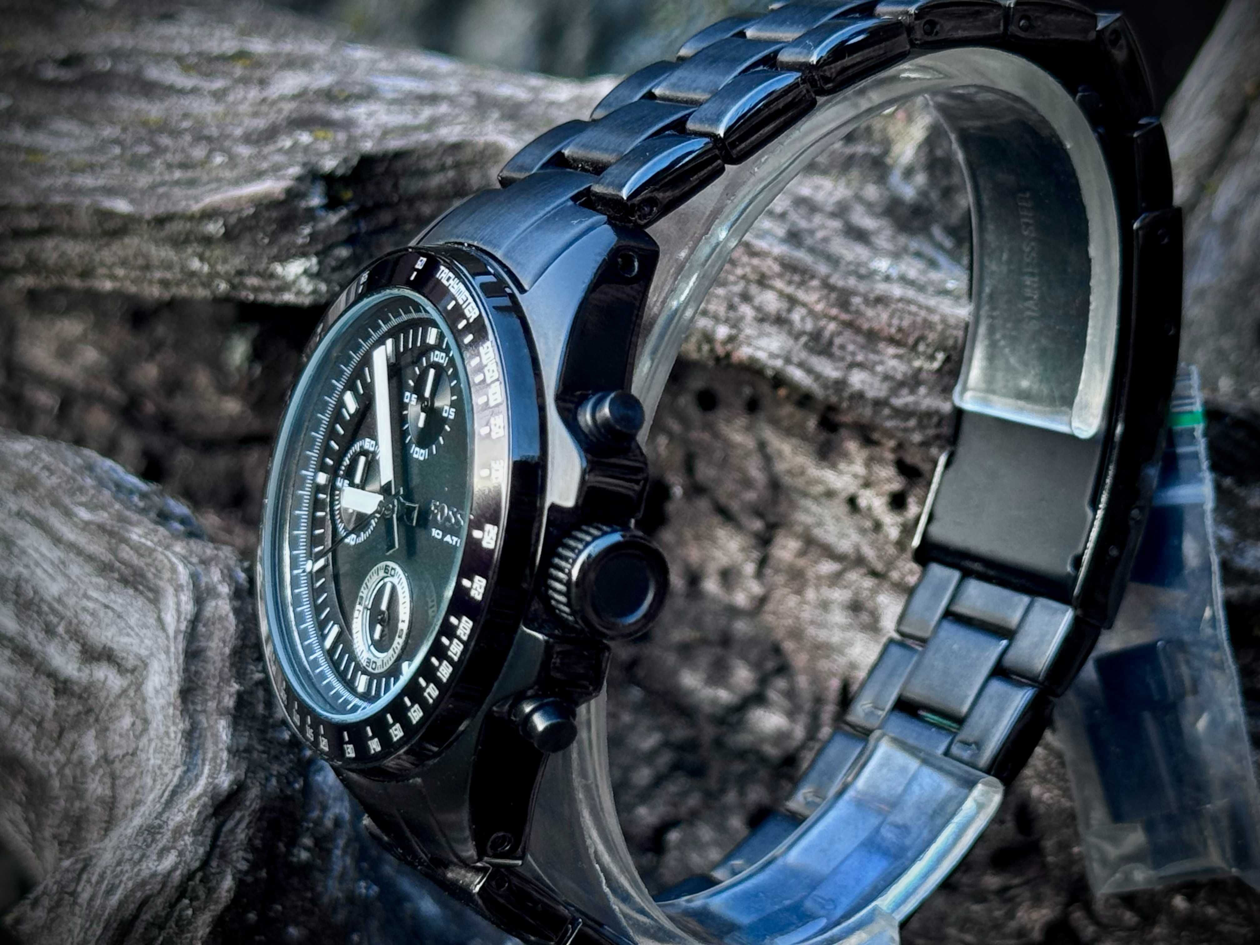 Fossil Decker Chronograph – Черен стоманен мъжки часовник