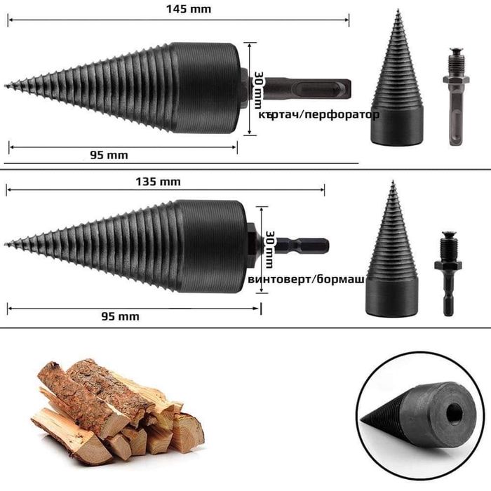 Конус за цепене на дърва