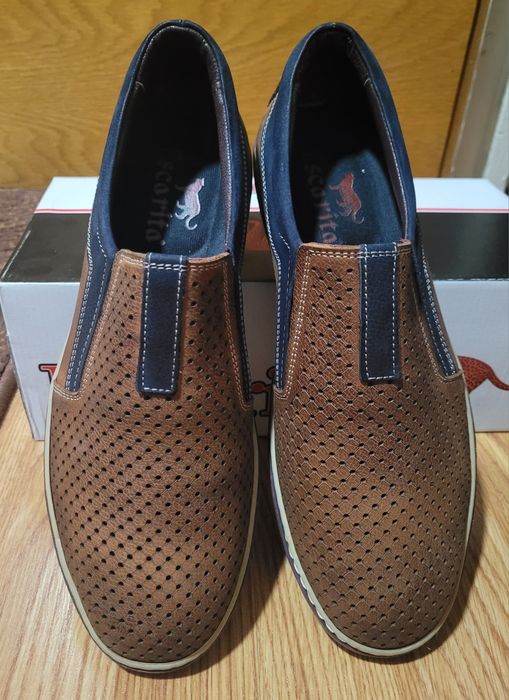 Pantofi bărbătești piele Nabuc