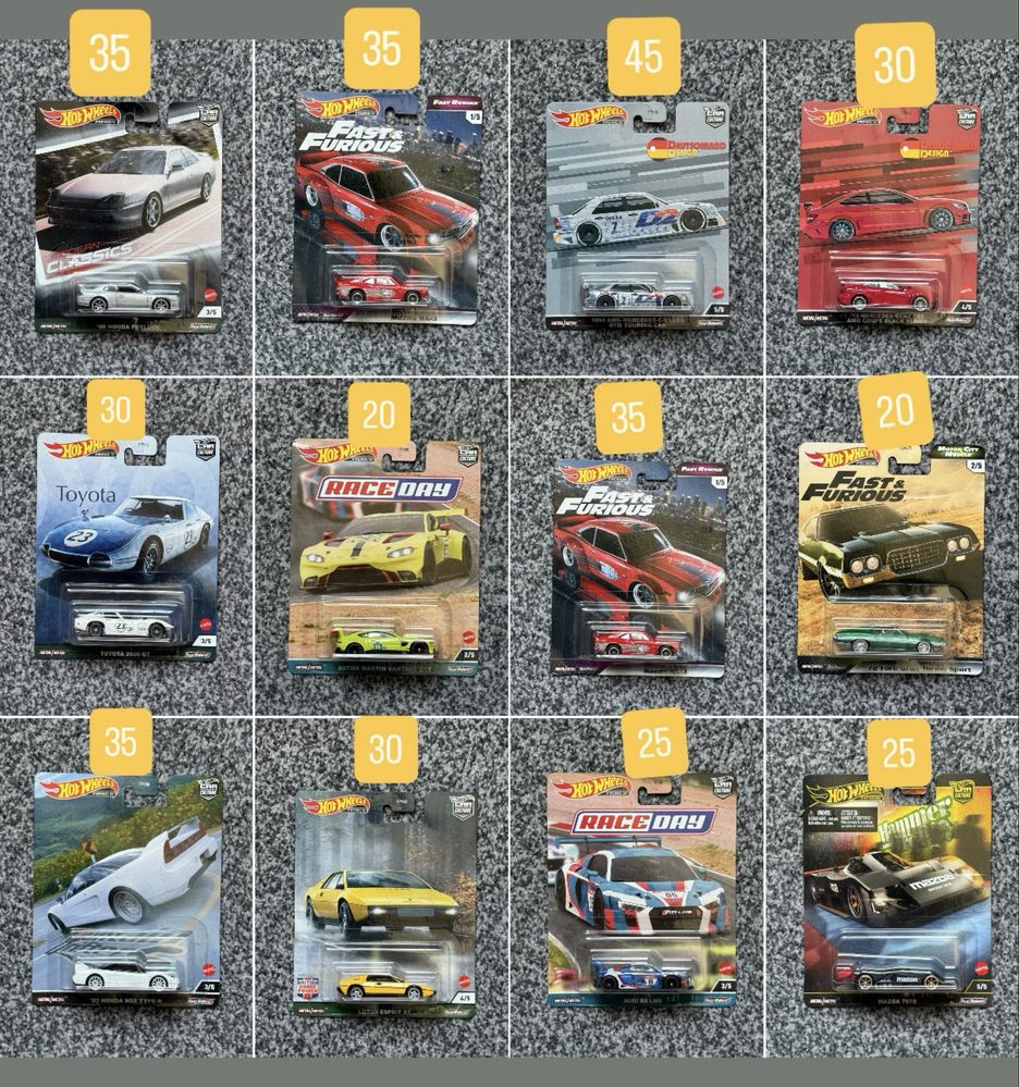 Hot Wheels, Matchbox, Majorette, Norev, Tomica