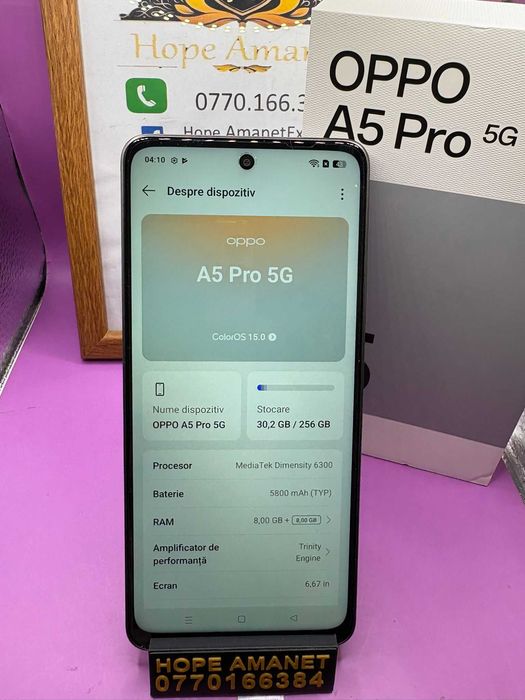 HOPE AMANET P2-Oppo a5 pro la cutie 256 GB/8 RAM
