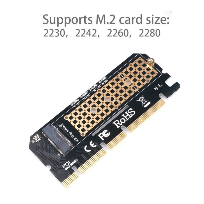 Преходник M.2 (M2) NVMe SSD към PCIE 3.0 X16 + Гаранция