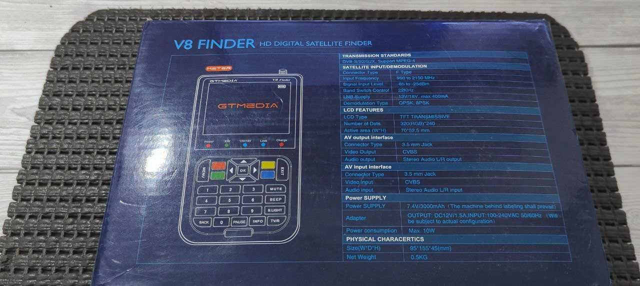 Tester Original Satelit GTMEDIA V8 Finder Meter DVB-S2/S2X Digital