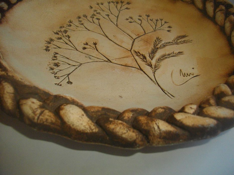 Стари Декоративни Фигурални Чинии-Ръчни-За Окачване-Големи-ф280/ф220мм