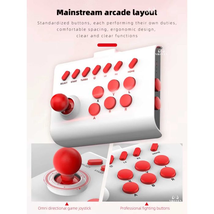 Joystick Arcade-Vintage Wireless Gaming Controler,14 Butoane,Bluetooth