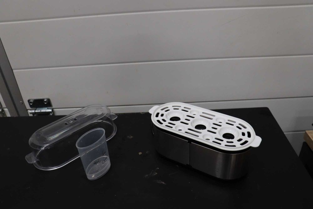 Уред за готвене на яйца Mesko MS 4485, 3 яйца, 210 W, Черен, Сребърен