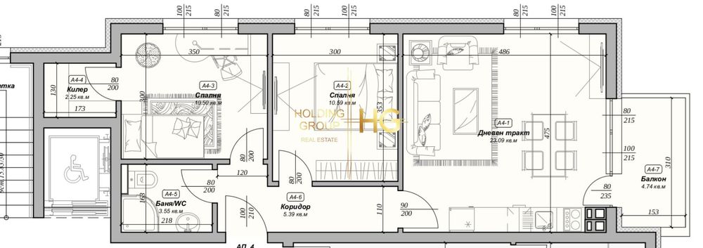 Продава се Тристаен апартамент в Варна, м-т Пчелина - 83 кв.м за 1200 €/кв.м - Снимка #3