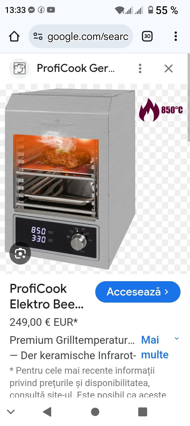Vând grătar electric pt vită