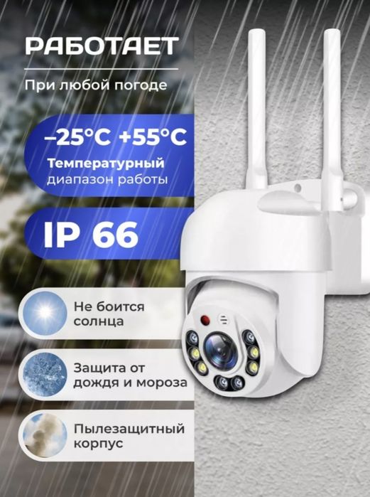 Три Камеры видеонаблюдения WI-FI