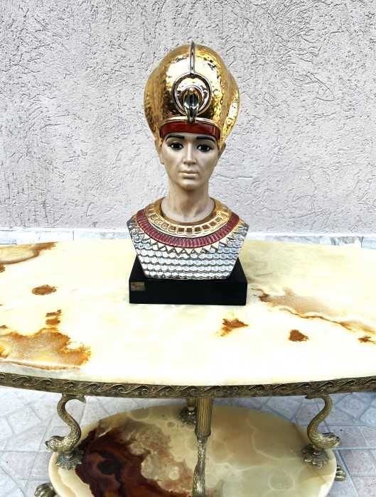 Superb bust faraon-portelan-email-tehnica manuala-Marco Giner-Spania