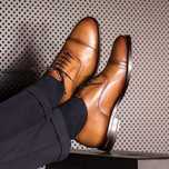 Pantofi oxford 45 lucrati manual Kampgen piele naturala Goodyear Weltd