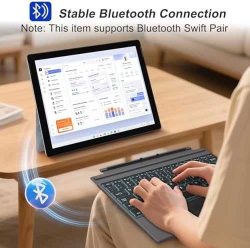 Нова Surface Pro клавиатура с 7 цвята, тъчпад и USB-C зареждане, калъф