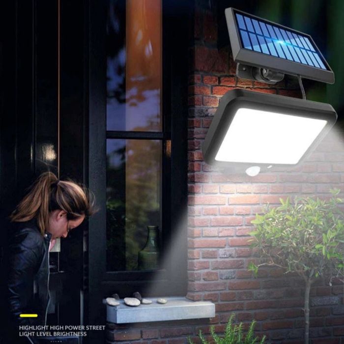 Proiector solar 120 Led cob 1+1 gratis senzor de lumina si miscare