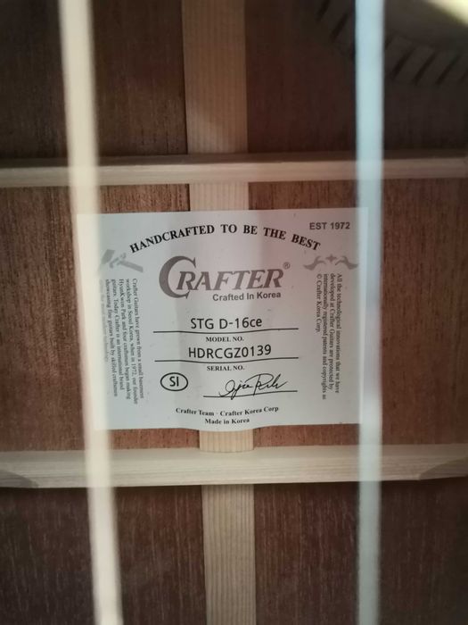 Chitară electro acustică Crafter Made Korea cu Lr Baggs , STG D-16 ce