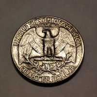 Moneda 25 centi SUA 1967 fara marca monetarie
