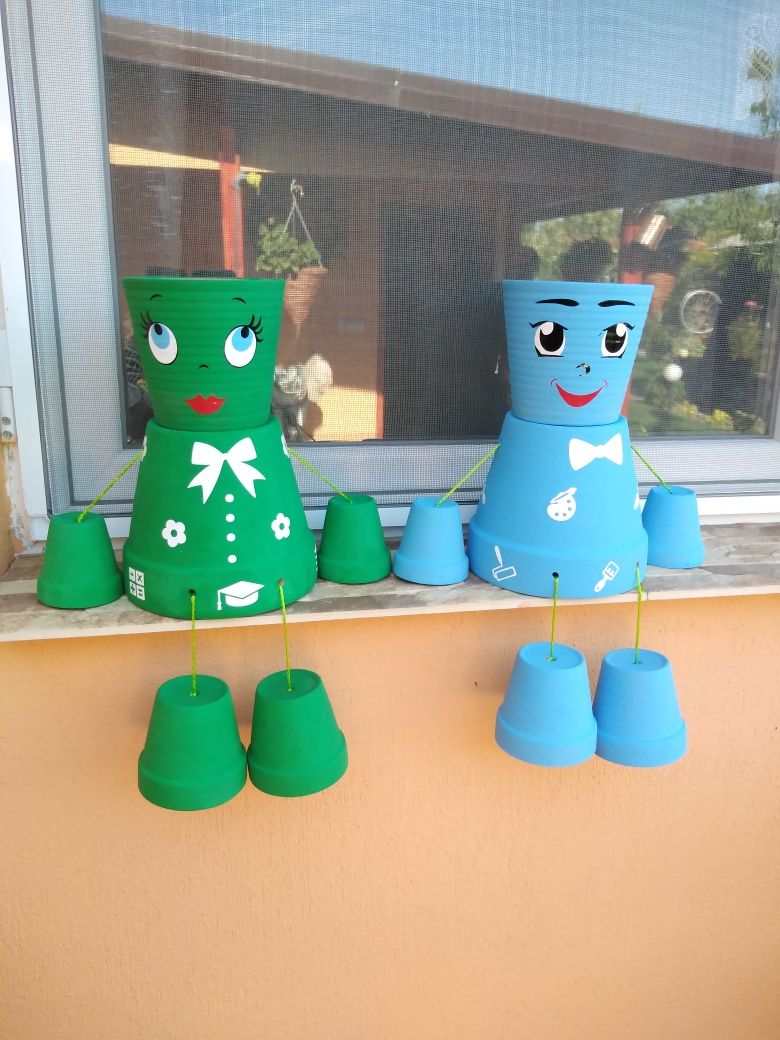 decoratiune gradina, terasa, ghivece din ceramica