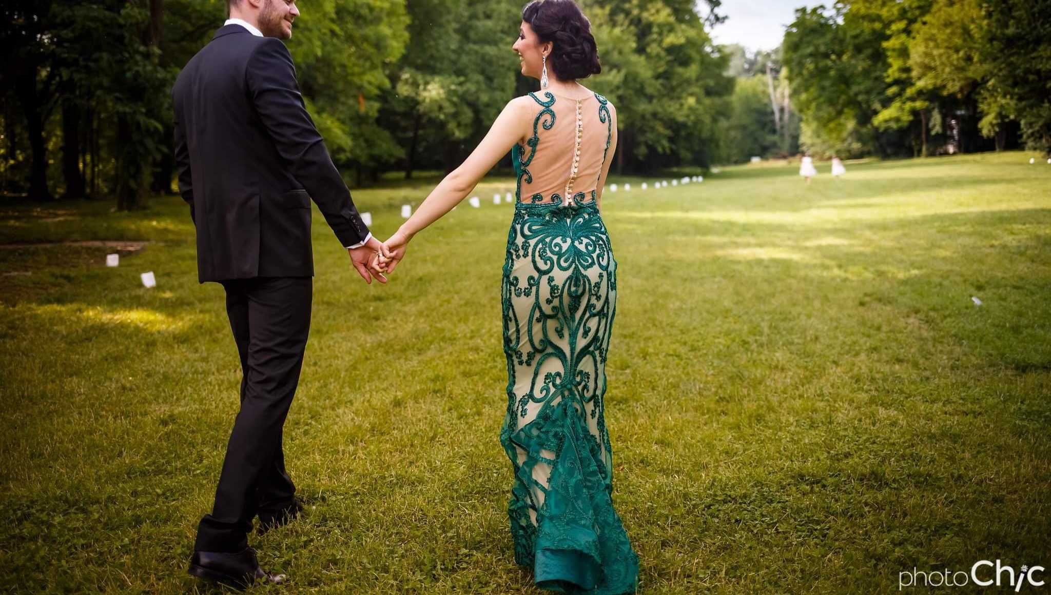 Rochie lungă verde eleganta