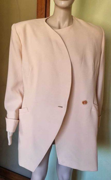 Blazer tip sacou lung Comma, marimea 44, 100% lana