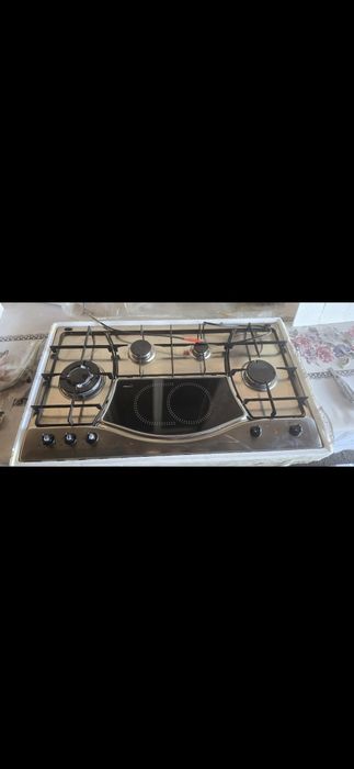 комбинированная варочная панель, независимая, нержавеющая сталь, 87x51