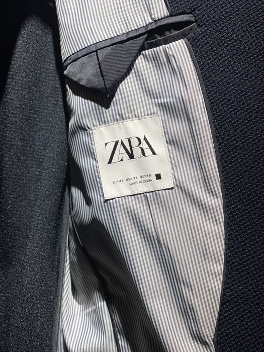 Мъжко спортно сако ZARA - размер М - тъмносиньо - като ново