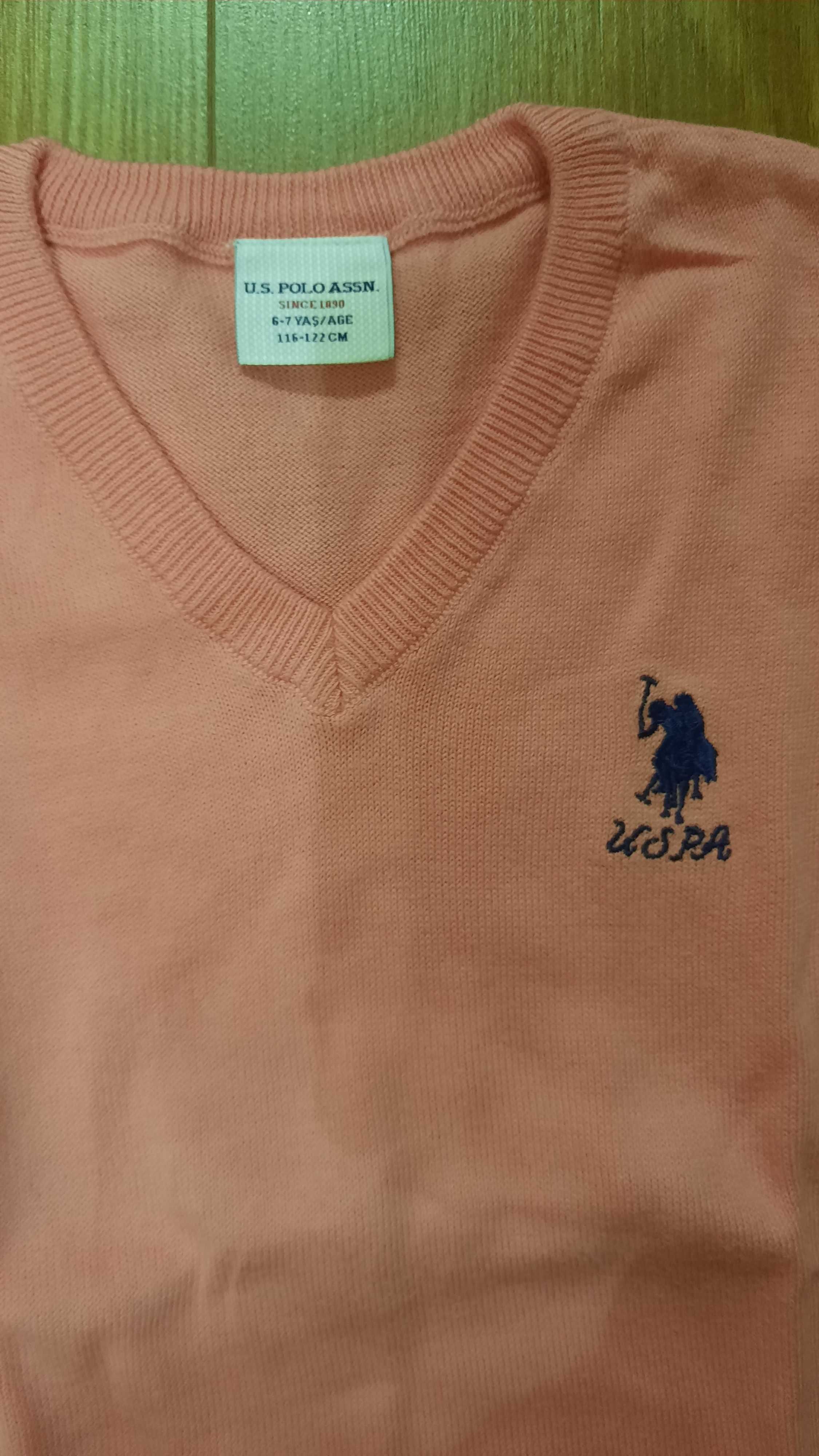 Детски пуловер U.S.POLO ASSN., размер 6-7 години, 116-122 см