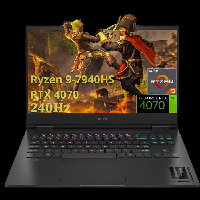 Laptop Gaming HP Omen 16 = Ryzen 9 7940HS/RTX 4070/32 Gb RAM/1 Tb