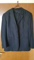 Мъжки черен, италиански костюм, сако и панталон, р-р 48 ( М/L )