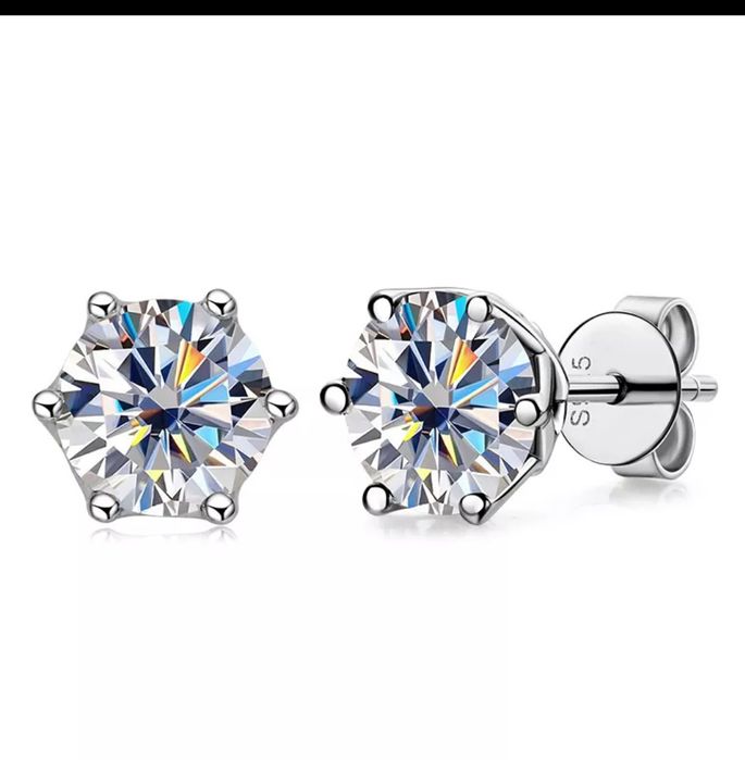 Cercei diamant moissanite 1 carat