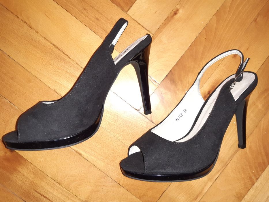 Официални кожени обувки (набук) 38.