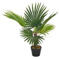 vidaXL Изкуствено растение палма със саксия, зелено, 70 см 280192