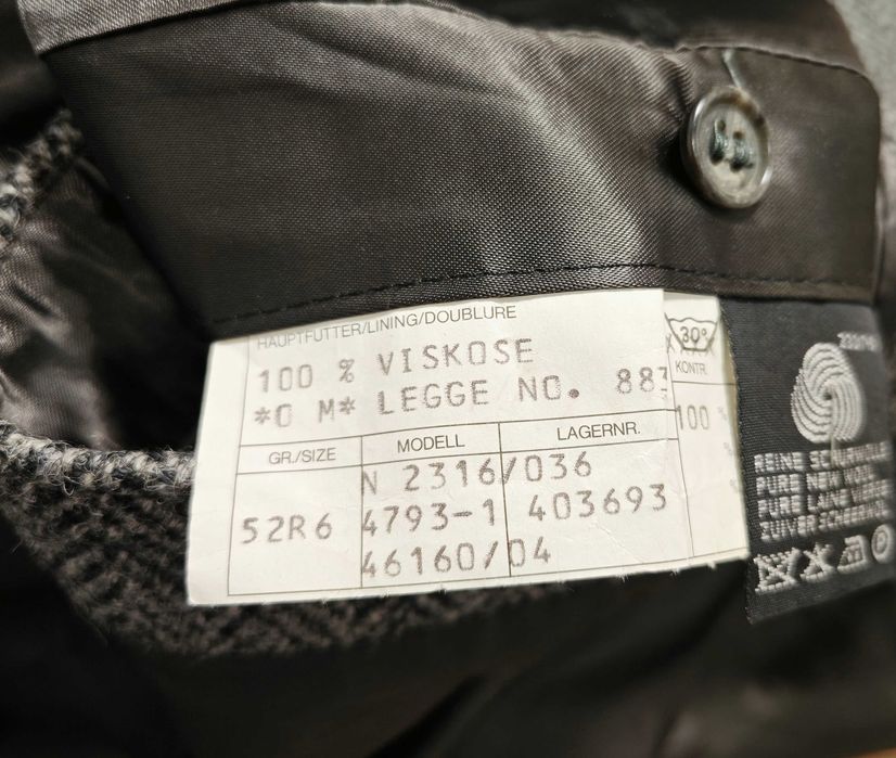 Odermark Harris Tweed Мъжко вълнено палто Размер 52