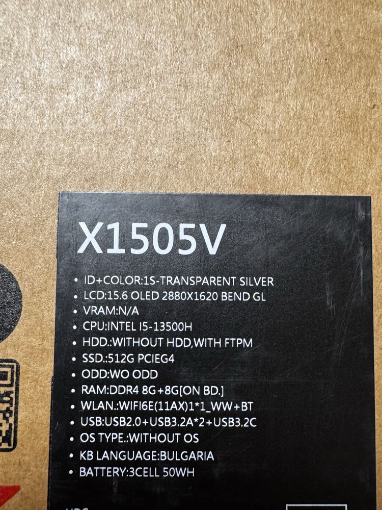 Asus Vivobook 15 X1505VA-MA447  Гаранция Oled 2k 120hz