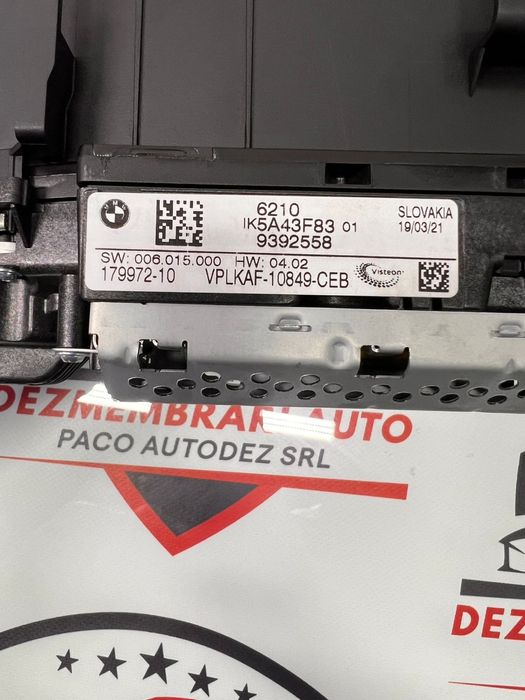 Ceas/Ceasuri Bord Display Digital HUD Europa Bmw G30 2017-2019